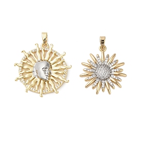 Латунные микро проложить кубического циркония подвески, солнце