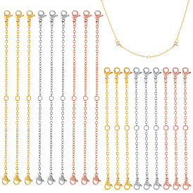 30 шт. 6 стили двойные 304 застежки-карабины из нержавеющей стали, с цепью