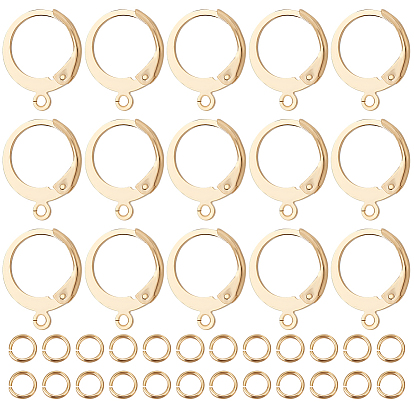 100 шт. 304 серьги с рычагом из нержавеющей стали, с горизонтальными петлями и соединительными кольцами 120шт.