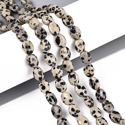 Природные яшмы далматин бисер нитей, Плоско-овальные