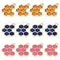 Alloy Enamel Pendants, Honeycomb, Light Gold