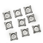 304 Stainless Steel Tray Cabochon Settings, Square