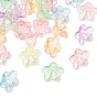 Transparent Acrylic Bead Caps, 5-Petal Flower