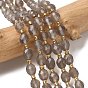 Природные Серый агат бисер нитей, граненые, рис, с бисером