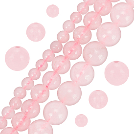 3 нити 3 стиль натуральные круглые россыпные драгоценные камни розовый кварц бусины нити