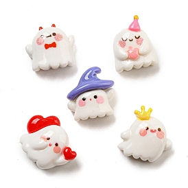 Halloween Opaque Resin Decoden Cabochons, Small Ghost