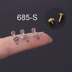 316l хирургические лабреты из нержавеющей стали с внутренней резьбой