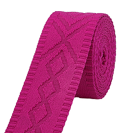 Винтажная жаккардовая лента из полиэстера, ромбовидный узор из тканой ленты