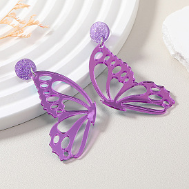 Hollow butterfly acrylic semi-transparent earrings women's high-end sense earrings fashion trend personality i