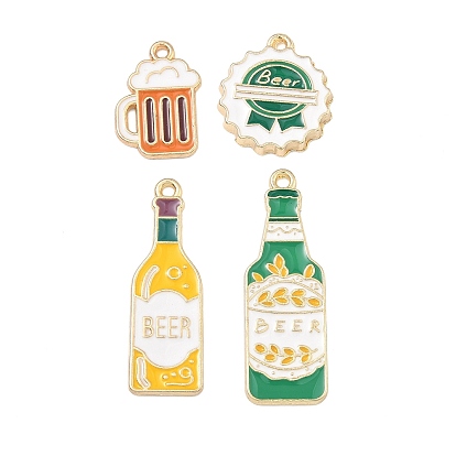 Подвески из эмали и сплава, золотые