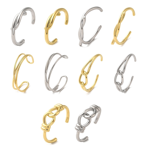 304 браслеты-манжеты из нержавеющей стали с проволочной обмоткой, узел