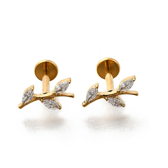 F136 титановые микропаве прозрачные кубические циркониевые лабреты в форме листа