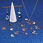 40Pcs 20 Styles Golden Alloy Enamel Pendant, Moon & Astronaut