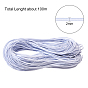 Round Elastic Cord, with Polyester Outside & Rubber Inside for Necklace Bracelet Beading Making