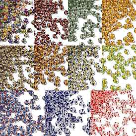 Прозрачные полосатые стеклянные бусины, круглые