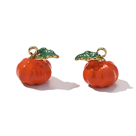 304 из нержавеющей стали шармы эмали, тыква, ионное покрытие (ip), реальный 18 k позолоченный