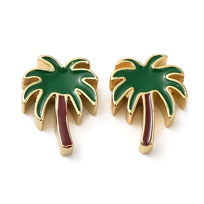 Латунь эмаль бисера, долговечный, без кадмия и без свинца, золотые, кокосовая пальма