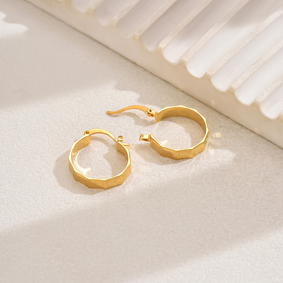 Винтажные круглые минималистичные латунные серьги-кольца, Французский стиль ежедневные женские украшения для поездок на работу