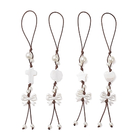 4 шт. подвесные украшения из ракушек и стеклянных жемчужин