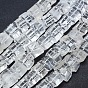 Natural Quartz Crystal Beads Strands, Rock Crystal Beads, Faceted, Column