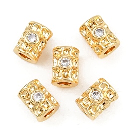 Латунные микро проложить кубического циркония бусы, cloumn