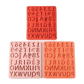 Number & Letter Cake DIY Food Grade Silicone Mold, Cake Molds (Random Color is not Necessarily The Color of the Picture)
