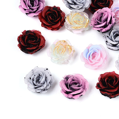 Непрозрачная смола декодирует кабошоны, цветок, два тона