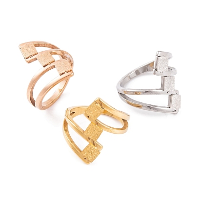 304 кольцо из нержавеющей стали с квадратным пальцем для женщин