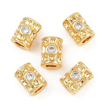 Латунные микро проложить кубического циркония бусы, cloumn