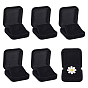 Square Velvet Badge Display Boxes, Jewelry Storage Gift Case