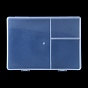 Transparent Plastic Bead Containers, with 3 Compartments, for DIY Art Craft, Nail Diamonds, Bead Storage, Rectangle