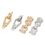 Brass Micro Pave Clear Cubic Zirconia Fold Over Clasps