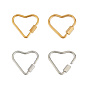 4 шт. 4 стили 304 подвески-замки с винтовым карабином из нержавеющей стали, для изготовления ожерелий, сердце