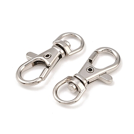 Сплав поворотный Lobster Claw застежками, поворотный карабин-лобстер, шикарная ювелирная фурнитура, 39x17x7 мм, отверстие : 6x9 мм