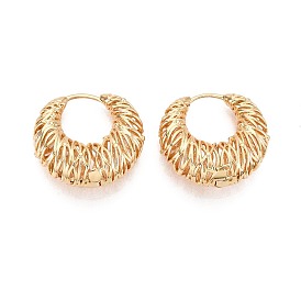 Латунные серьги обруча, луна, без никеля 