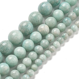 Природных амазонит бисер нитей, круглые