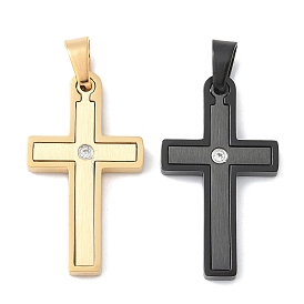 304 микро нержавеющей стали прокладывать Цирконом подвески, крестик, вакуумное покрытие pvd