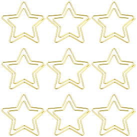 60шт. железные скрепки, скрепки-звезды, клипсы для закладок