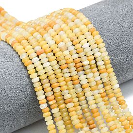Природный Топаз нефрита бисер нитей, матовые, рондель
