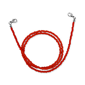 Регулируемое красочное ожерелье-цепочка из бисера для очков и масок для лица