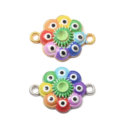 3d напечатанный сплав коннектор со стразами, красочный цветок от сглаза