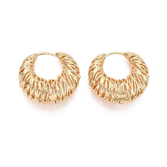 Латунные серьги обруча, луна, без никеля 