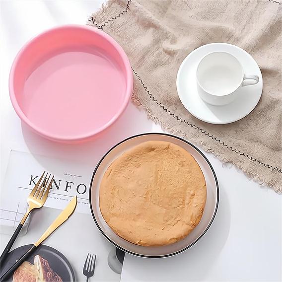 DIY Food Grade Silicone Molds, Cake Pan Molds, For DIY Chiffon Cake Bakeware, Flat Round