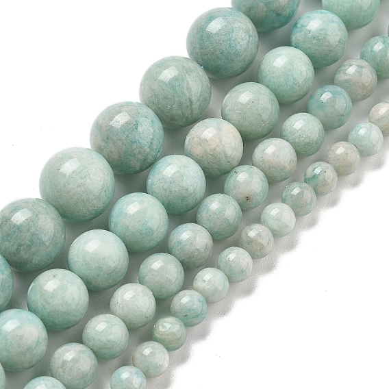 Природных амазонит бисер нитей, круглые