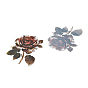 10Pcs 5 Styles Flower PET Waterproof Stickers, Floral Self-Adhesive Decals for DIY Scrapbooking, Photo Album Decoration