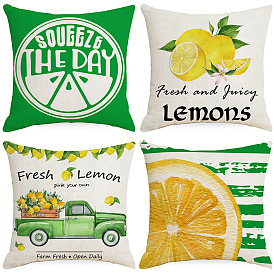 Summer Lime Green Linen Throw Pillow Cover Home Pillow Cushion Cover