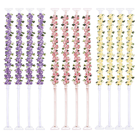 6 Pairs 3 Colors Adjustable Bra Straps, Nylon Flower Lace Shoulder Straps