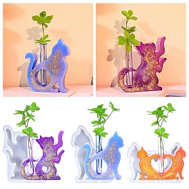 Food Grade DIY Vase Silicone Molds, Cat Shape