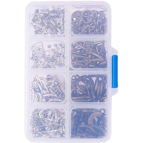 Tibetan Style Alloy Toggle Clasps, Lead Free