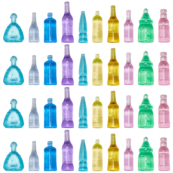 50шт пластиковые бусины, без отверстия , бутылка